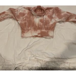 Funnel neck crop fleece